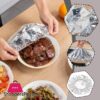 10 Pcs Aluminium Foil Food Cover Repeatable Insulation Foil Fresh Keeping Bag For Kitchen