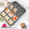 12-Mini Loaf Baking Pans Kitchen Cake Square Household Bread Muffin Multi-Function Mold