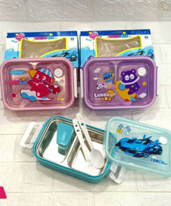 2 Partition Stainless Steel School Lunch Box
