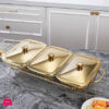 3 In1 Burner Dish Rectangle Food Warmer 4.5L