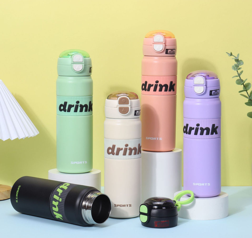 304 Stainless Steel Space Cup Big Belly Water Bottle - 600Ml