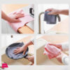 30X30Cm 30/Roll Hand-Tear Microfiber Cloth Roll For Cleaning-Random Color Send