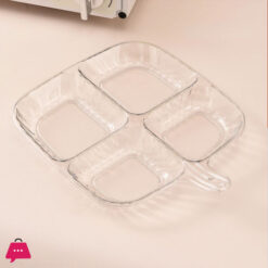 4 Compartment Fruit Plates Dinning-table Divided Plate