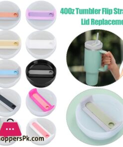40Oz Tumbler Flip Straw Lid Replacement Spill Proof Splash Resistant Tumbler Lids Reusable Straw Cap for Tumbler