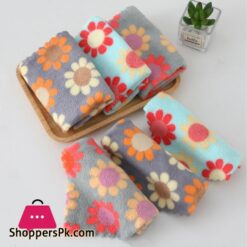 5Pcs Kitchen Cleaning Cloths Soft Absorbent Dishcloth Coral Fleece Sunflower Wiping Towel Rags Household Cleaning Cloth