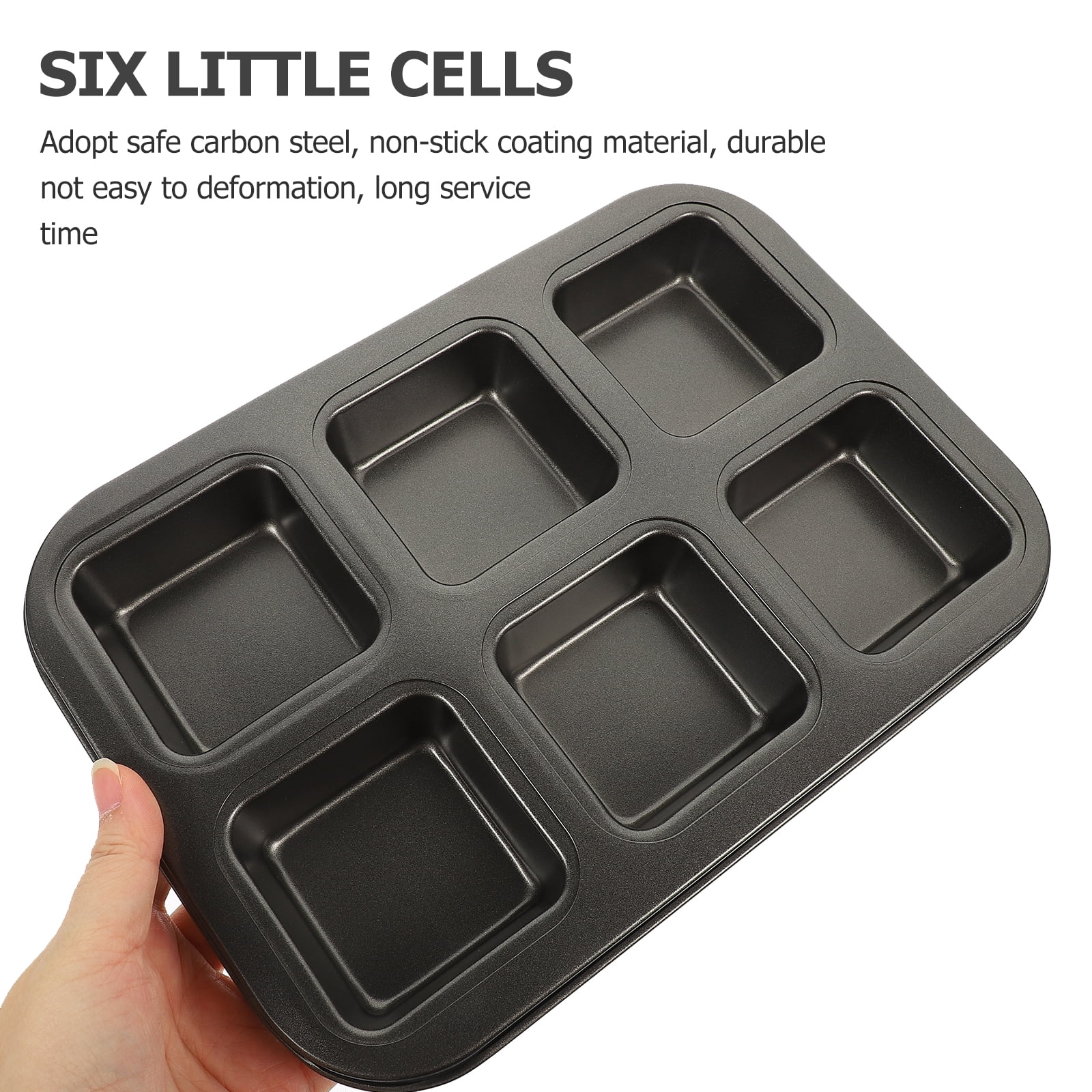 6-Mini Loaf Baking Pans Kitchen Cake Square Household Bread Muffin Multi-Function Mold 4 6-Mini Loaf Baking Pans Kitchen Cake Square Household Bread Muffin Multi-Function Mold