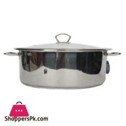 Alpha Stainless Steel Casserole Pots 22 24 26 28 30 32Cm Double Bottom Encapsulated Bottom Handi Degchi With Glass Lid