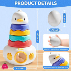 Baby Stacking Toy With Rings Montessori Toy 3-In-1 Matching Eggs Stacking Tower For Stacking Game 9 Baby Stacking Toy With Rings Montessori Toy 3-In-1 Matching Eggs Stacking Tower For Stacking Game