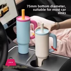 Chakolab 40Oz Stainless Steel Tumbler Travel Mug With Straw Fits Car Cup