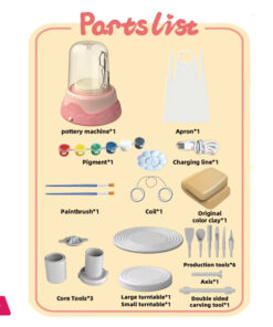 Creative Diy Painting Art Kit Electric Pottery Wheel Ceramic Machine Toy With Modeling Clay Mini Pottery Machine For Kids - Image 3