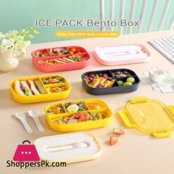 Ice Pack Bento Box Lunch Box Leak-Proof Picnic With Fork &Amp; Spoon For Kids School
