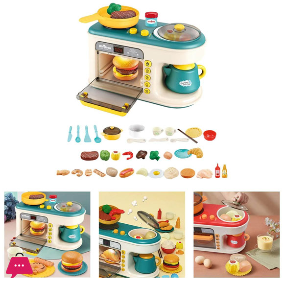 Kitchen Playset With Oven Food Cooking Playset For Sensory Birthday Party 3 Kitchen Playset With Oven Food Cooking Playset For Sensory Birthday Party