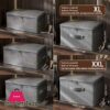 New Grey Clothing Storage Box With Dust Cover Box Home -