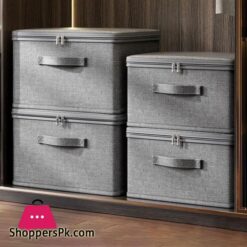 New Grey Clothing Storage Box With Dust Cover Box Home -