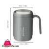 Grey Creative Pp Liner Portable Office Large Capacity Covered Drinking Cup Thermal Insulation Coffee Cup