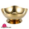 Stainless Steel Ice Cream Footed Salad Dessert Fruit Bowl Golden Large- 20Cm