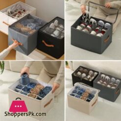 Storage Box With Transparent Cover For Clothes Shoe