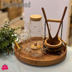 Touch Wood Spoon Holder Next To The Stove