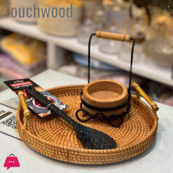 Touch Wood Spoon Holder Next To The Stove