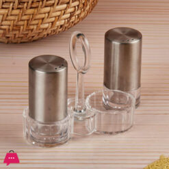 Acrylic Salt And Pepper Shakers Set With Acrylic Stand – Elegant Namak Dani