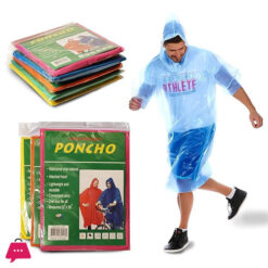 Adult Poncho Raincoat with Hoods Multicolor