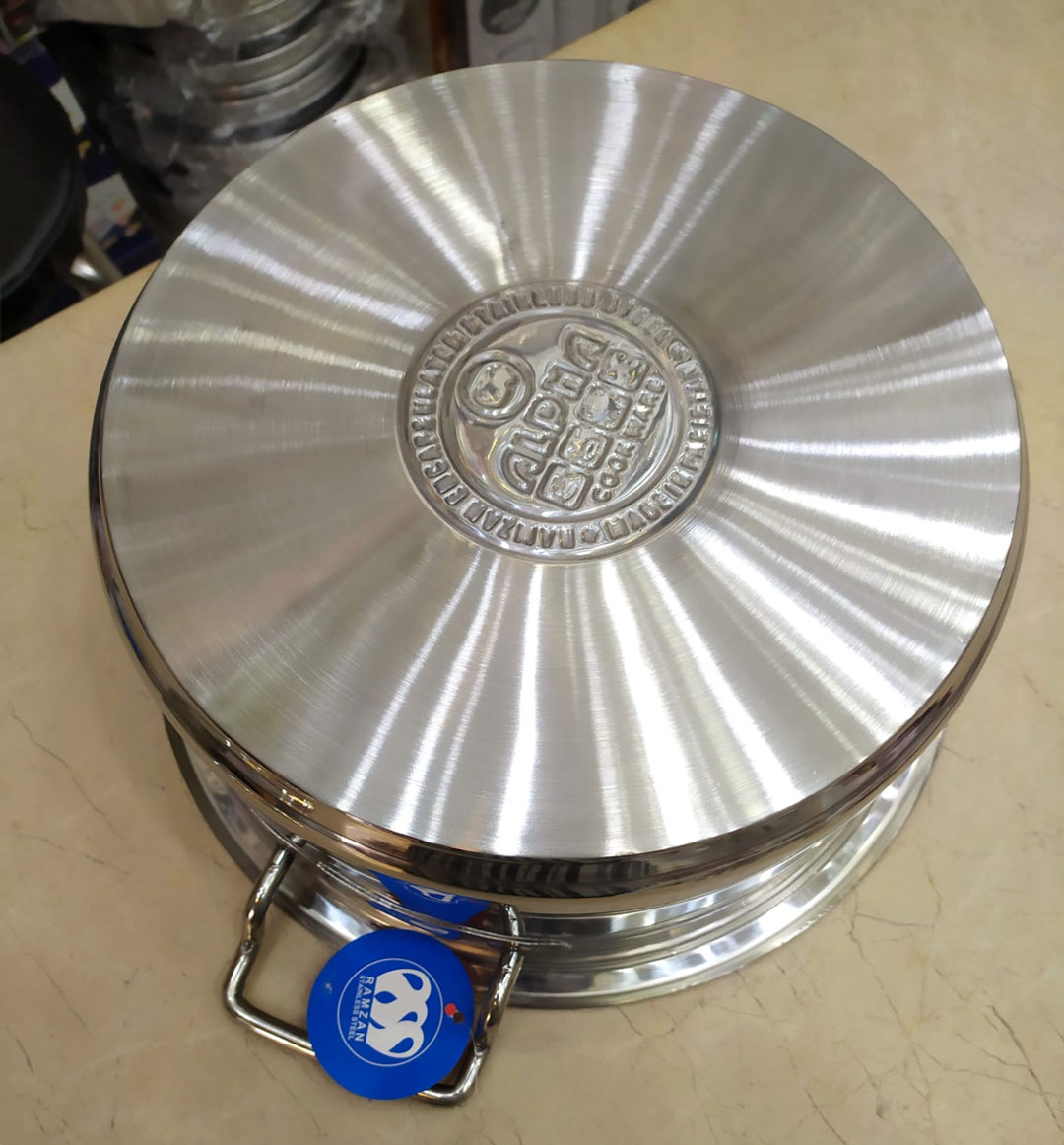 Alpha Stainless Steel Casserole Cooking Pot Encapsulated Bottom Handi Degchi With Glass Lid