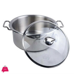 Alpha Stainless Steel Casserole Cooking Pot Encapsulated Bottom Handi Degchi With Glass Lid