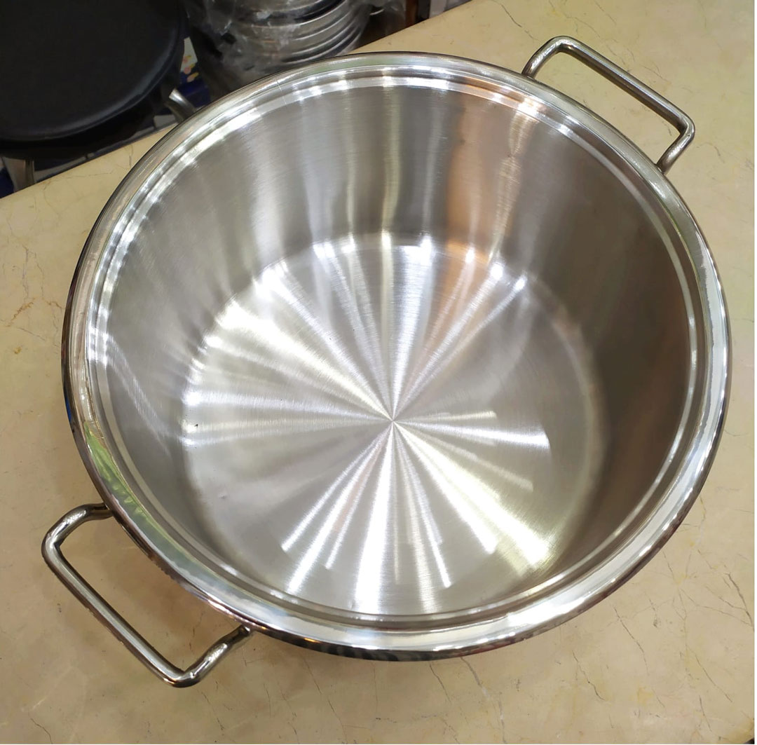 Alpha Stainless Steel Casserole Cooking Pot Encapsulated Bottom Handi Degchi With Glass Lid