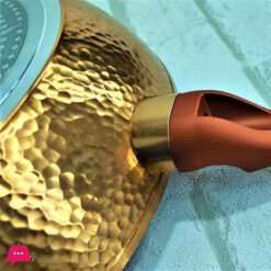 Baroly Teflon-Coated Copper Forged Deep Fry Pan With Pyrex Glass Lid - 28Cm