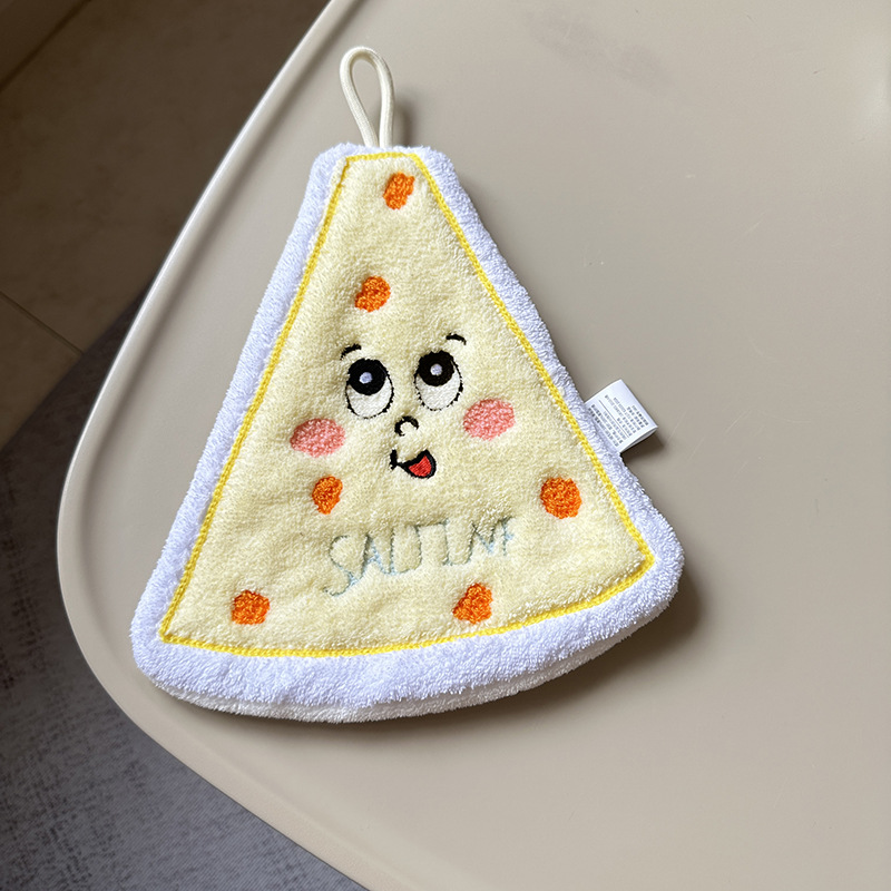 Cute Hanging Hand Towels Quick-Drying Coral Fleece Bathroom Kitchen 1-Pcs