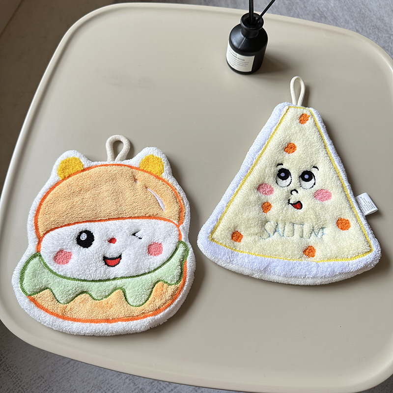 Cute Hanging Hand Towels Quick-Drying Coral Fleece Bathroom Kitchen 1-Pcs 8 Cute Hanging Hand Towels Quick-Drying Coral Fleece Bathroom Kitchen 1-Pcs