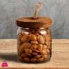 Danny Home Acacia Wood Glass Jar 500ml
