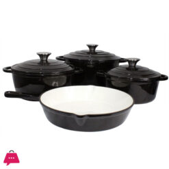 Enameled Cast Iron Cookware Set - 7 Piece