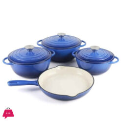 Enameled Cast Iron Cookware Set - 7 Piece