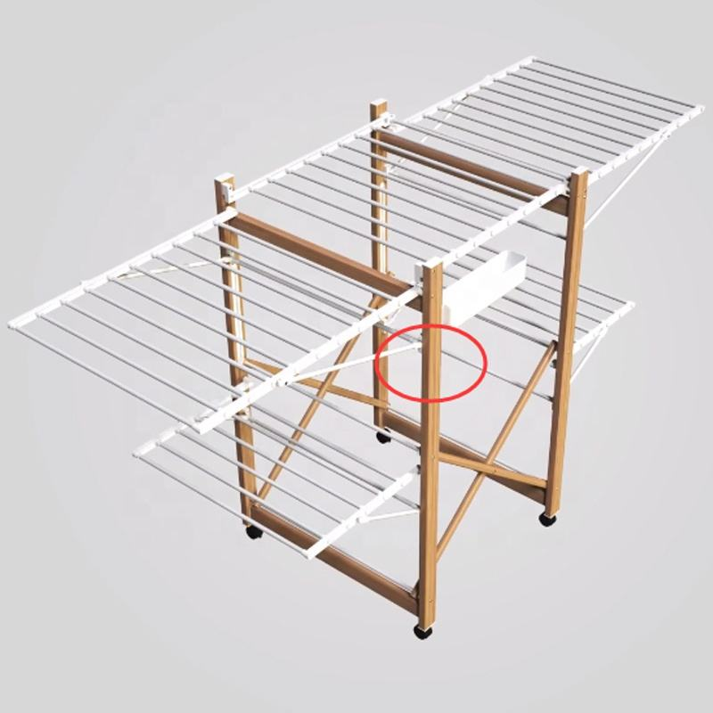 Factory High Quality Deluxe Wood Foldable Home Laundry Drying Rack Clothes Dryer Rack And Use Outdoor Or Indoor Drying Shelves
