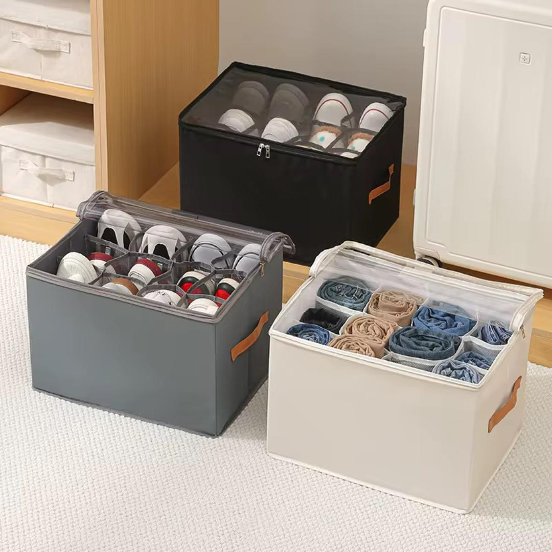 Storage Box With Transparent Cover For Clothes Shoe