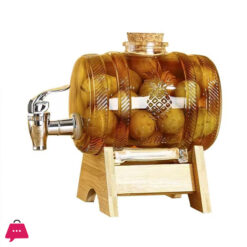 Glass Barrel Beverage Dispenser Decanter – 7.5 Liter