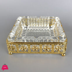 Golden Iron Glass Ashtray