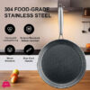 Hybrid Stainless Steel Honeycomb Fry Pan Non-Stick