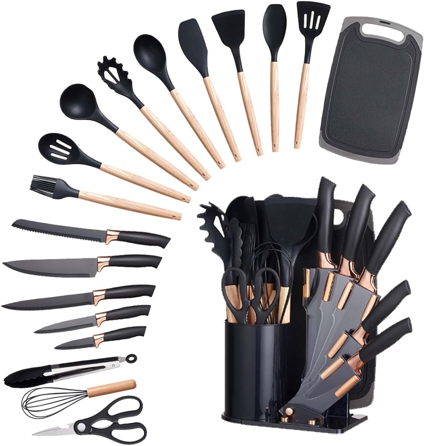 Kitchen Utensils Set And Knives Set 19-In-1