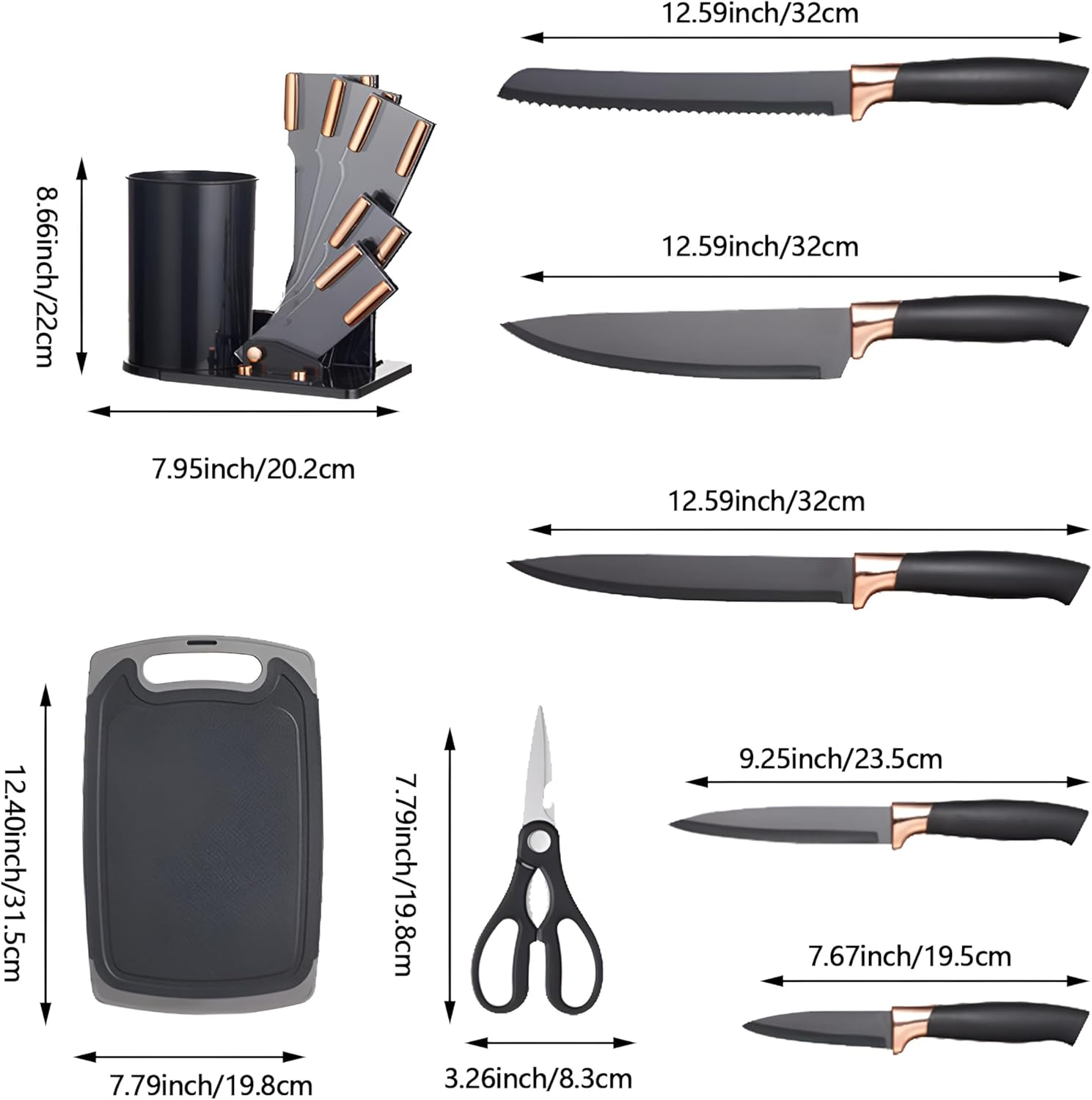 Kitchen Utensils Set And Knives Set 19-In-1 6 Kitchen Utensils Set And Knives Set 19-In-1