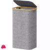 Laundry Basket With Bamboo Frame Multi Purpose Laundry Storage Baskets For Home - 100Liter
