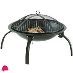 Outdoor New Folding Foot Portable Round Brazier Heating Stove Barbecue Grill