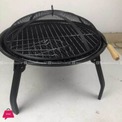 Outdoor New Folding Foot Portable Round Brazier Heating Stove Barbecue Grill