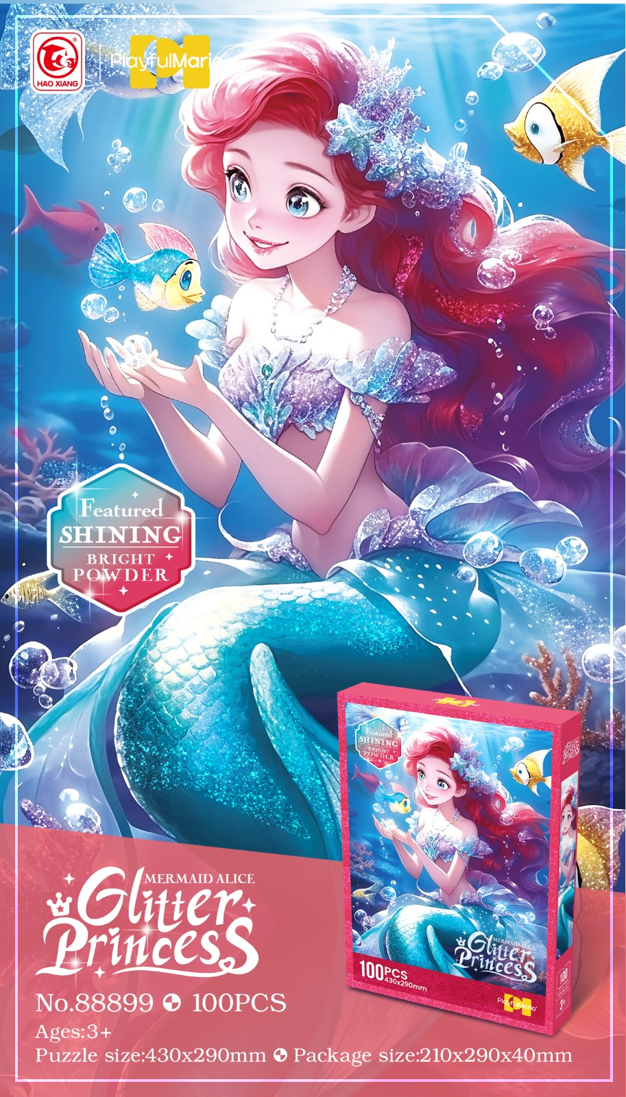 Princess Glitter Jigsaw Puzzle – 100 Pcs 4 Princess Glitter Jigsaw Puzzle – 100 Pcs