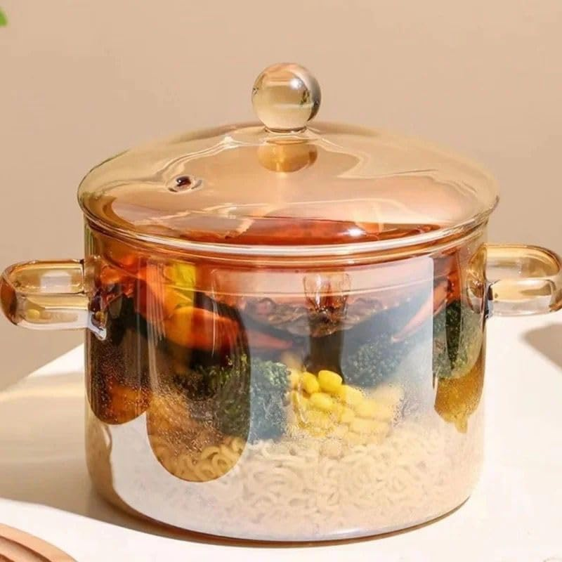 Pyrex Glass Bowl High Borosilicate Glass Cookware Amber Glass - 2.0Ltr