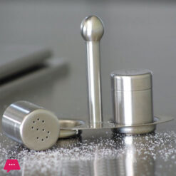 Stainless Steel Salt and Pepper Shakers Set