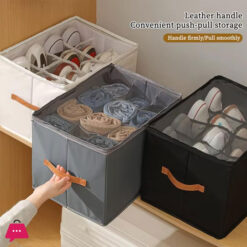 Storage Box With Transparent Cover For Clothes Shoe