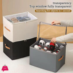 Storage Box with Transparent Cover for Clothes Shoe