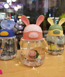 Straw Cup Girl Super Cute Cup Student Compact Leak-Proof Portable Water Bottle
